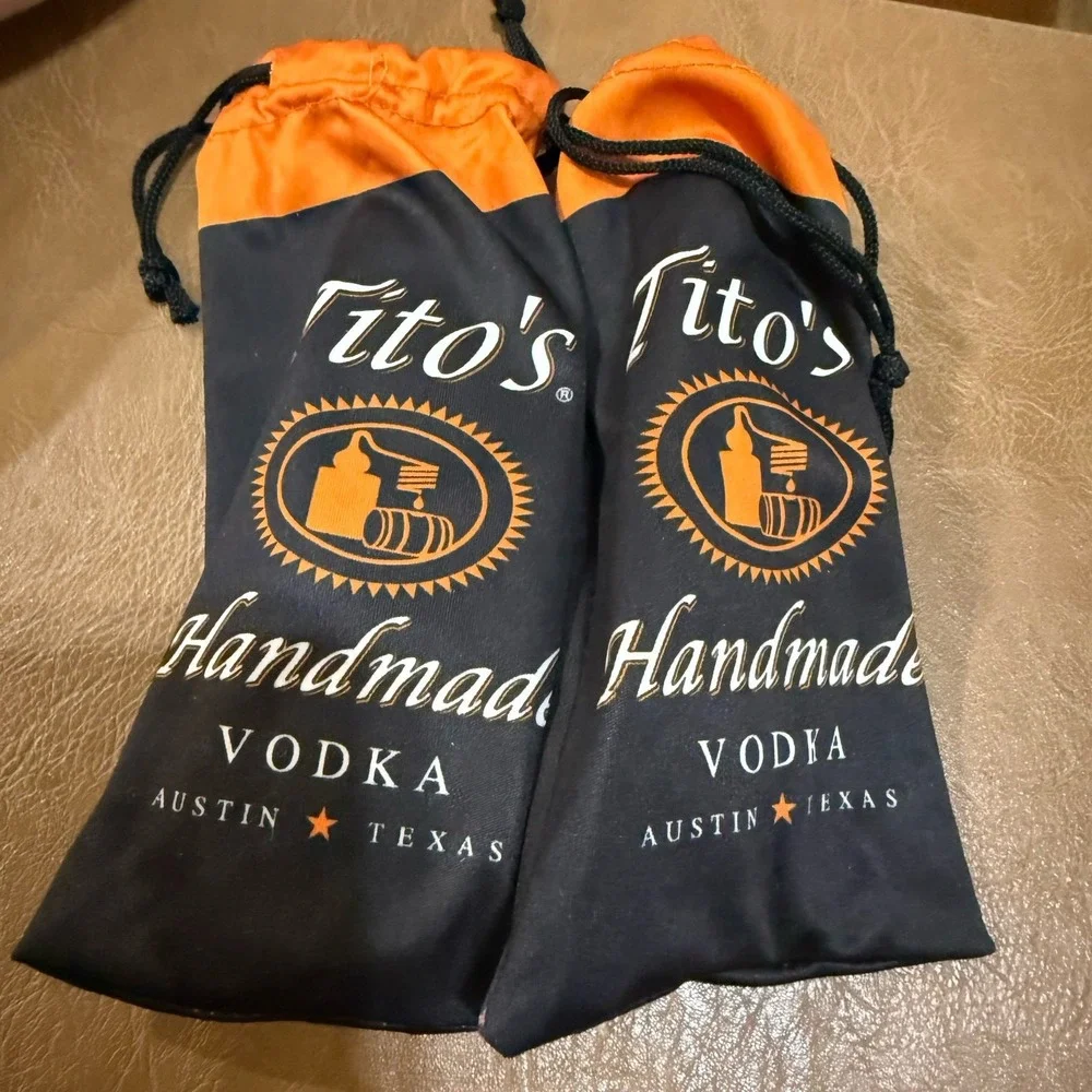Tito's Handmade Vodka Sunglasses Lot 2 Pair Wood Grain Black Promo Shades